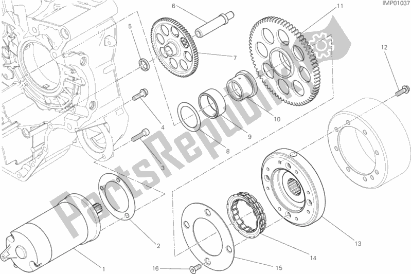 Tutte le parti per il Avviamento E Accensione Elettrici del Ducati Monster 797 Thailand USA 2019